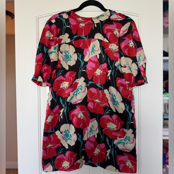 Zara Black and Red Floral Dress - Picture 1 of 3